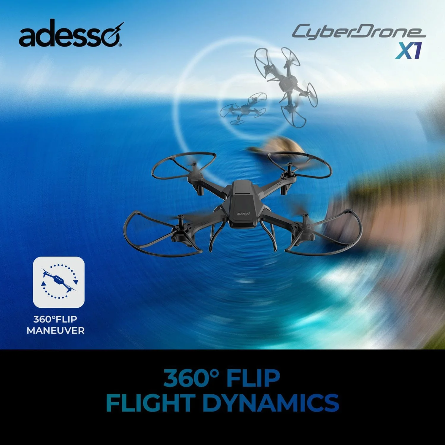 Adesso CyberDrone X1 720p Entry-Level Drone with Camera and Remote - Image 4