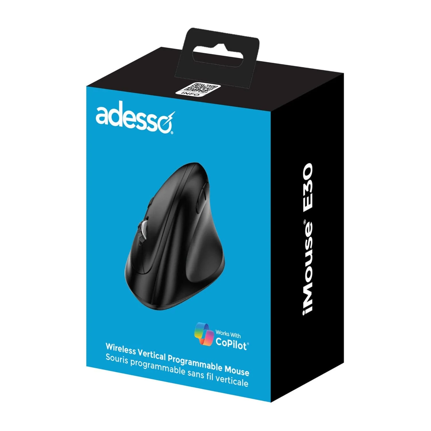 Adesso iMouse E30 Wireless Vertical Ergonomic Mouse, 6 Buttons, 4800 DPI, for PC - Image 12