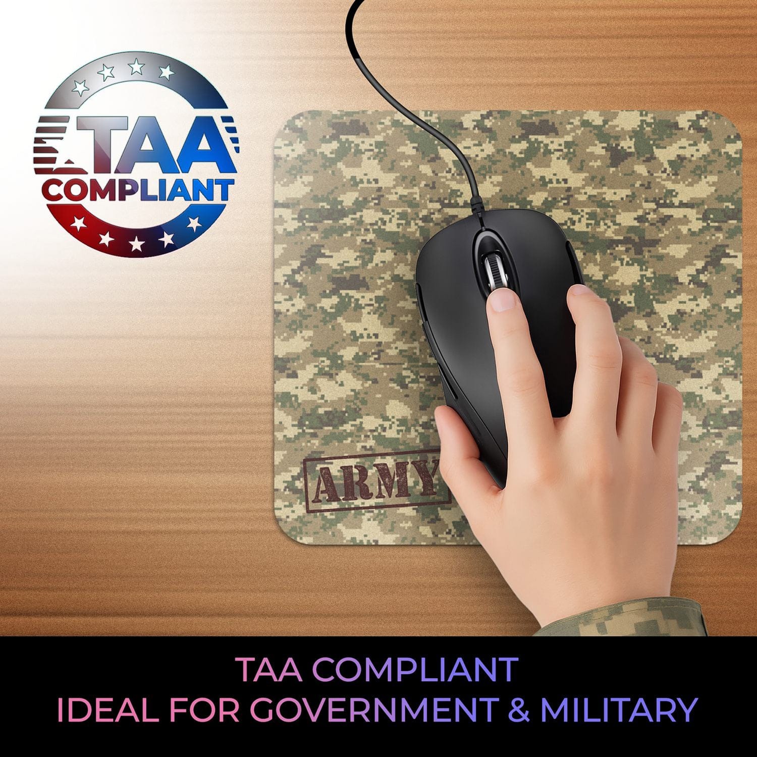 Adesso iMouse F1-TAA Wired USB Computer Mouse with Fingerprint Reader, 5 Buttons, 1200 DPI, for PC and Mac - Image 2