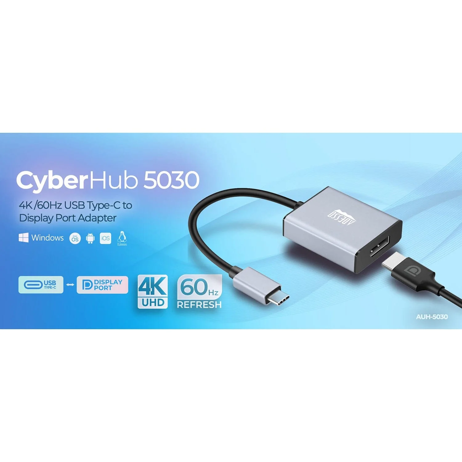 Adesso USB-C to DisplayPort Adapter - Image 4