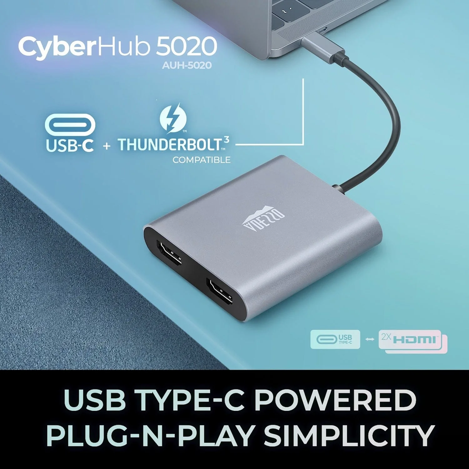 Adesso USB-C to Dual HDMI Adapter - Image 4