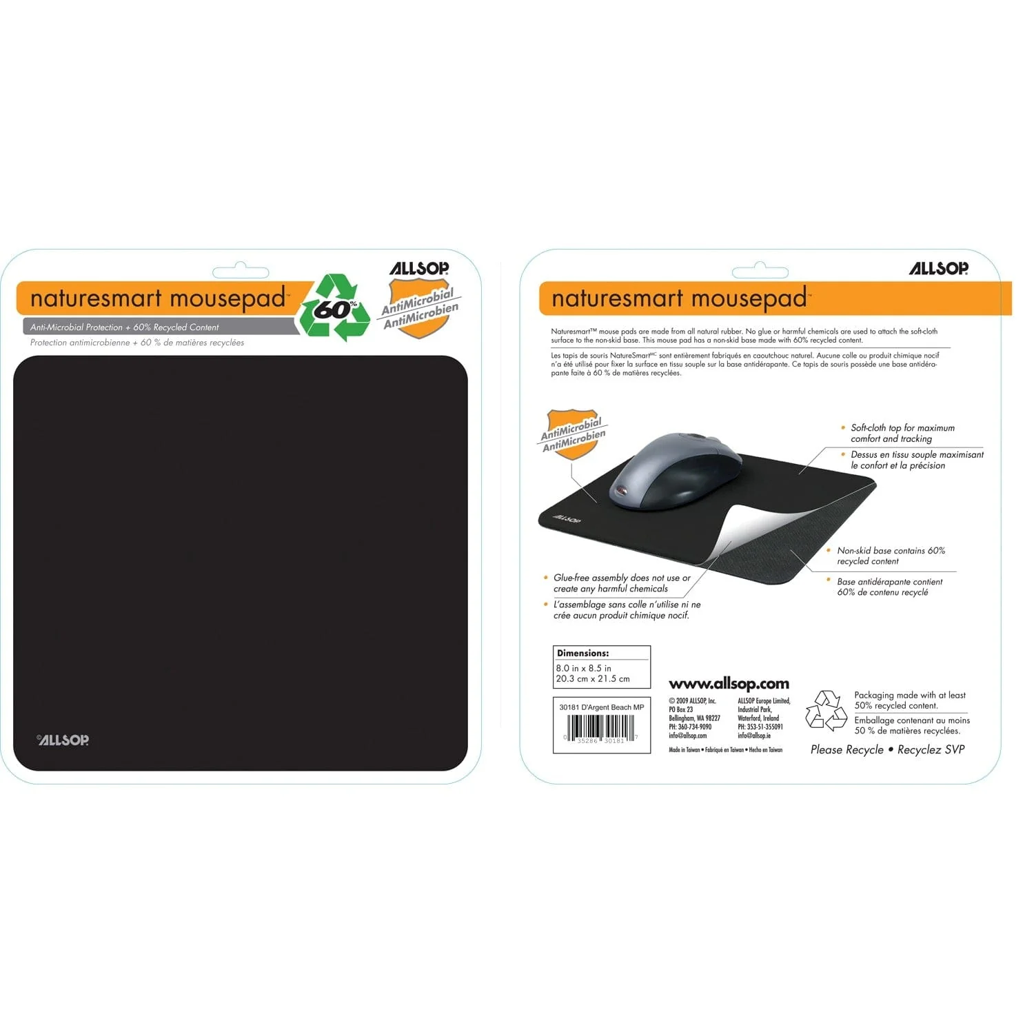 Allsop Basic Mouse Pad, Black - Image 2