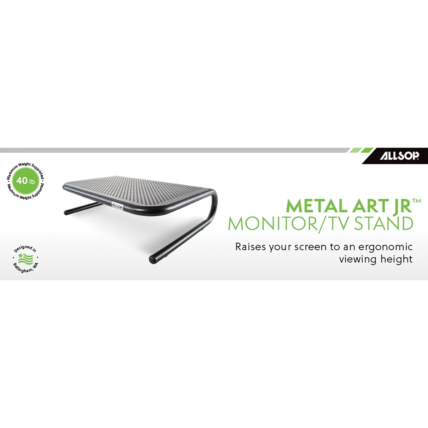 Allsop Metal Art Jr. Monitor/TV Stand with Vented Platform Surface - Image 4