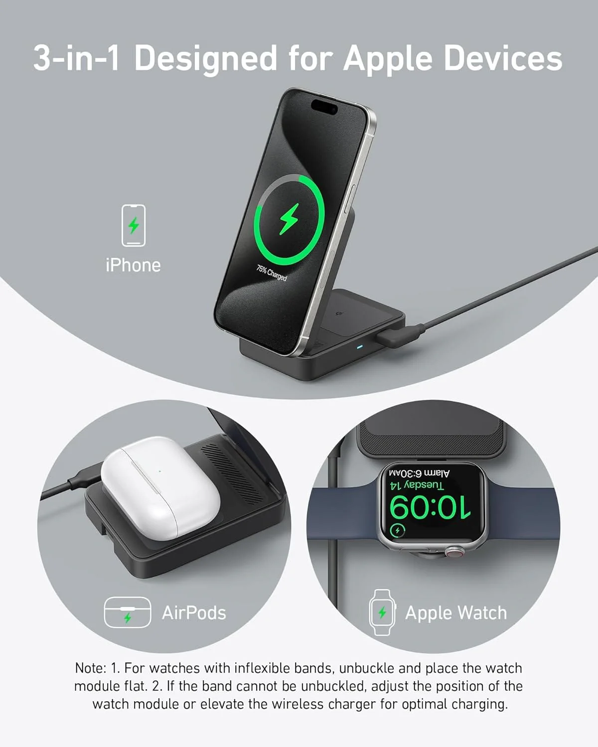 Anker MagGo Wireless Charging Station (Foldable 3-in-1) - Image 17