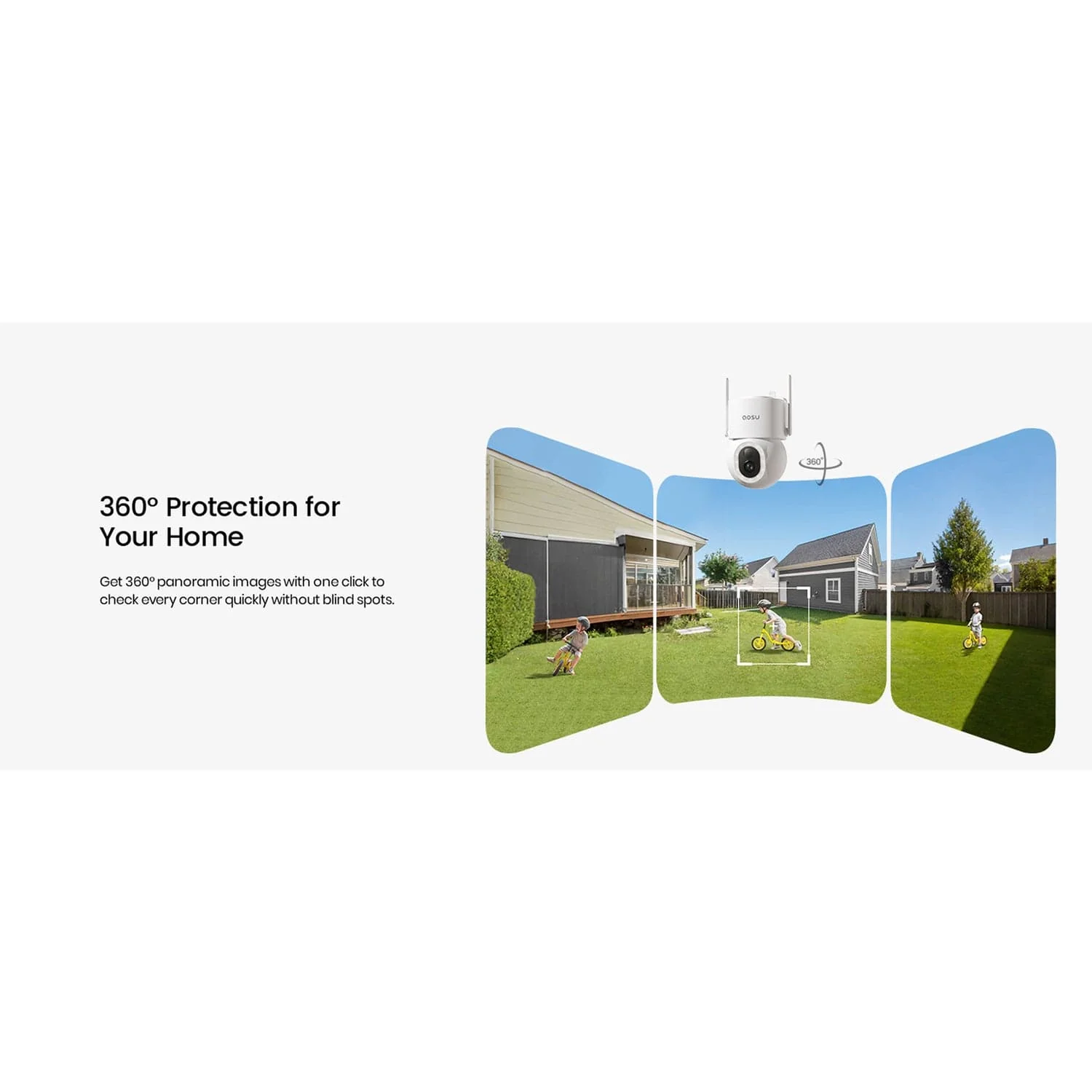 AOSU 3K 5.0-MP Wi-Fi Outdoor AI-Smart Solar Security Camera with Panoramic PTZ, Auto-Tracking, Enhanced Detection, and 2-Way Talk, C9S2CH11 - Image 2