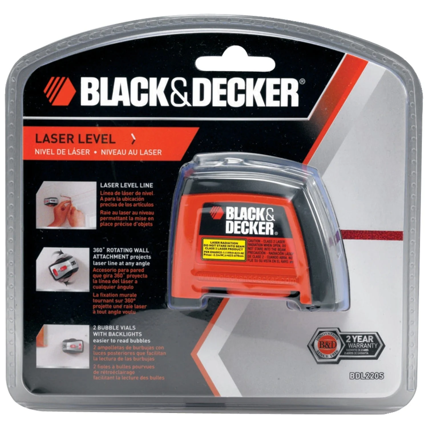 Black+Decker Laser Level with Wall-Mounting Accessories - Image 2