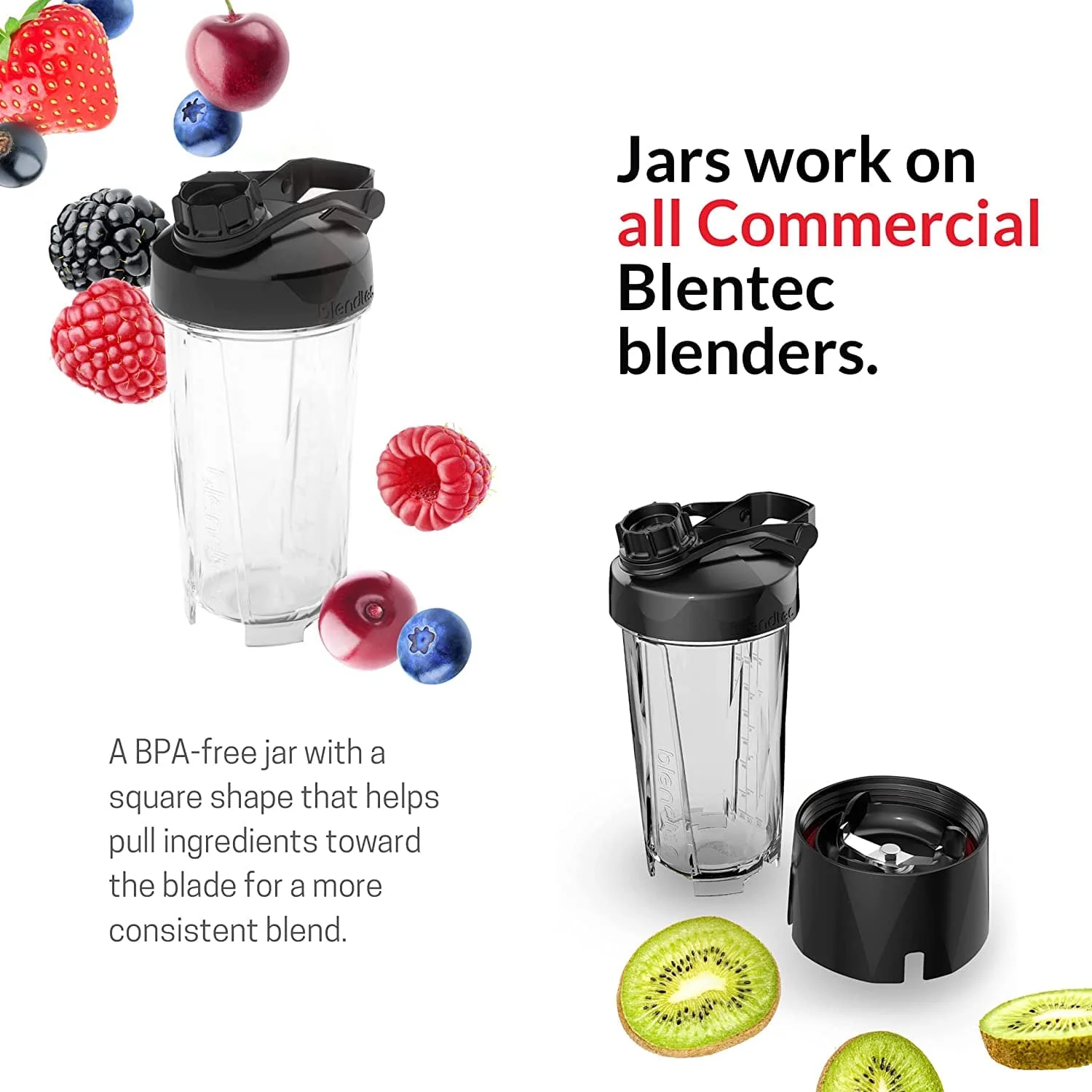 Blendtec Blendtec Go Travel Jar, 30 oz, Clear - Image 4