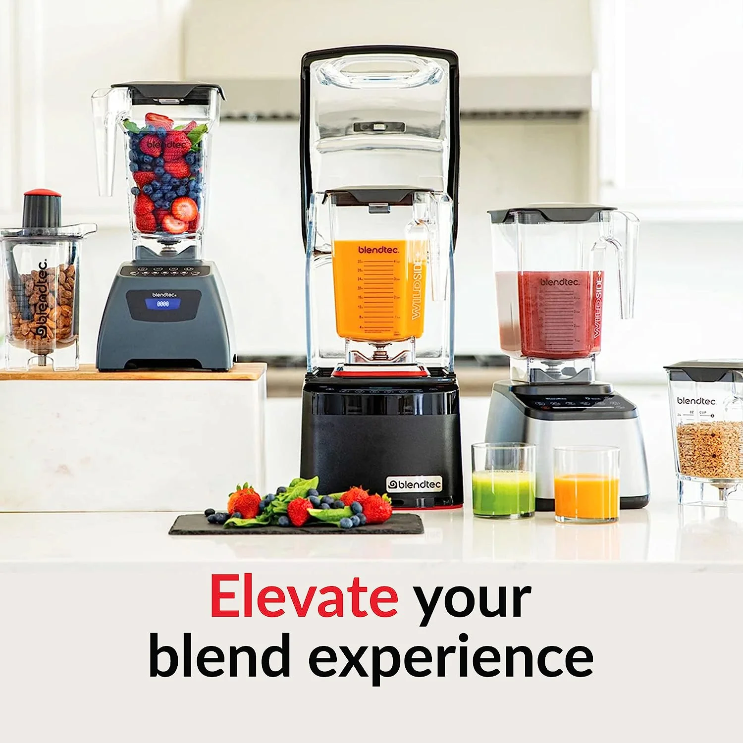 Blendtec Total Blender Classic, WildSide+ Jar, 10 Speeds, Poppy Red - Image 4