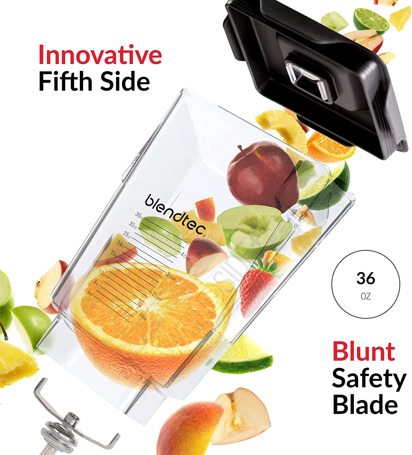 Blendtec WildSide+ Jar, 36 oz, Clear - Image 3