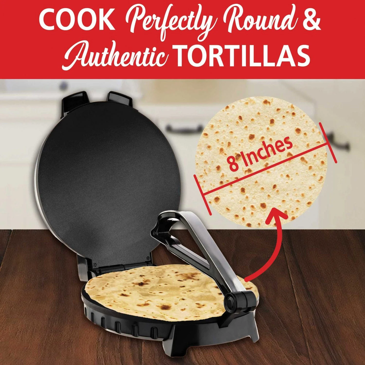 Brentwood Nonstick Electric Tortilla Maker, 8 In. - Image 2