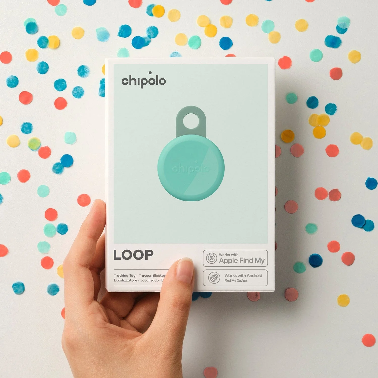 Chipolo LOOP Rechargeable Device Tracking Tag, 1 Pack, Mint - Image 2