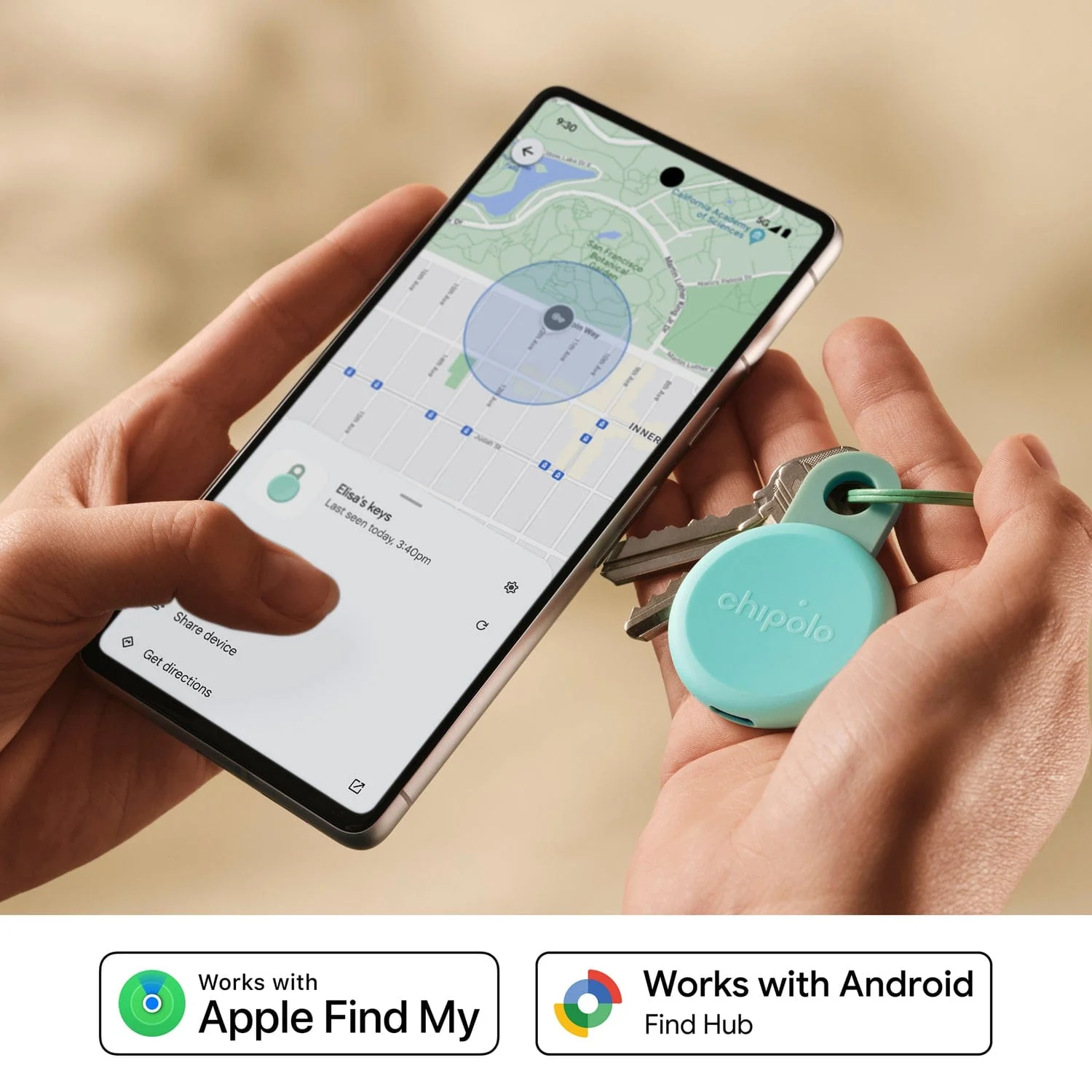Chipolo LOOP Rechargeable Device Tracking Tag, 1 Pack, Mint - Image 3