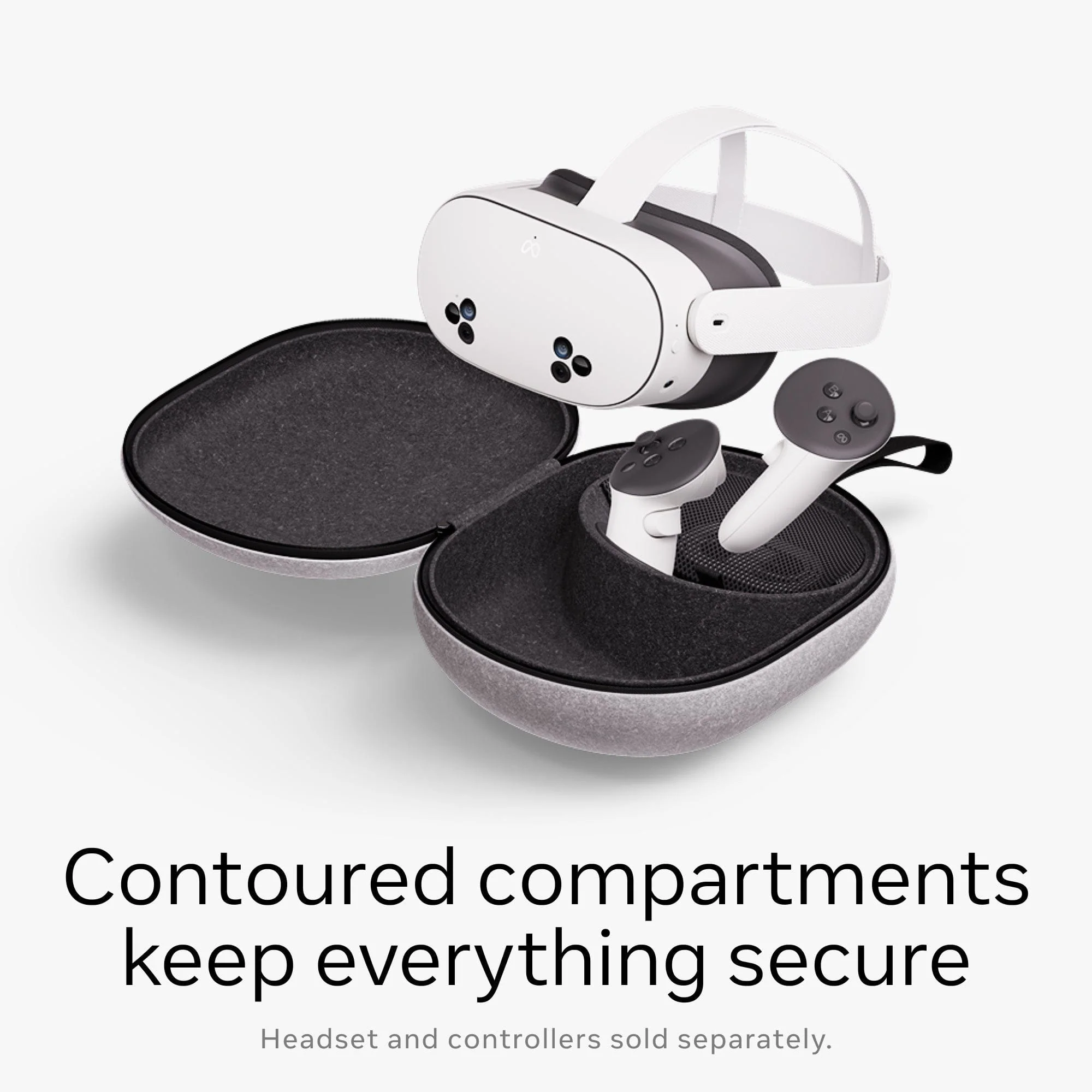 Meta Quest Compact Carrying Case — Works with Meta Quest 3/3S, Touch Plus Controller, Active Straps, Charging Cable, and Adapter - Image 3