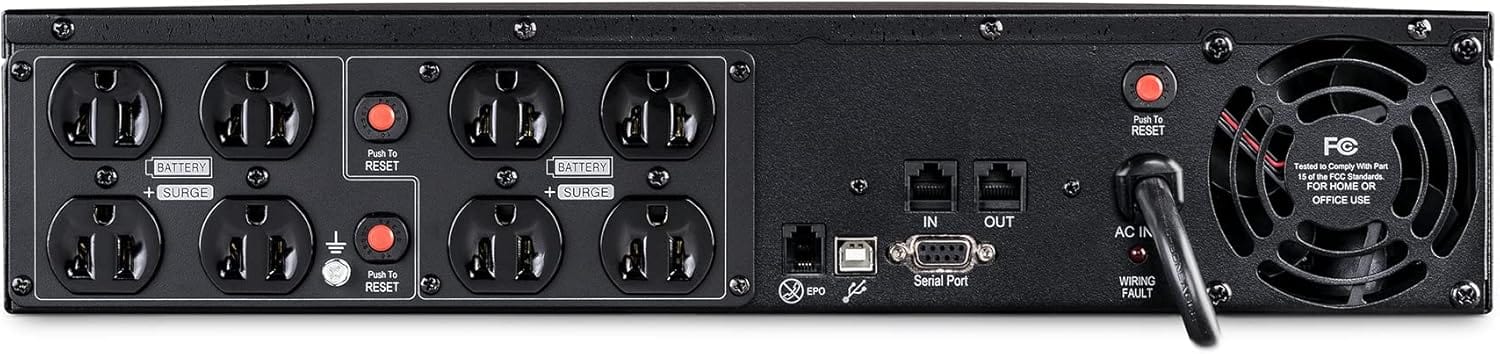 CyberPower PFC Sinewave UPS System, 1500VA/1050W, 8 Outlets, AVR, 2U Rack/Tower - Certified Refurbished - Image 4