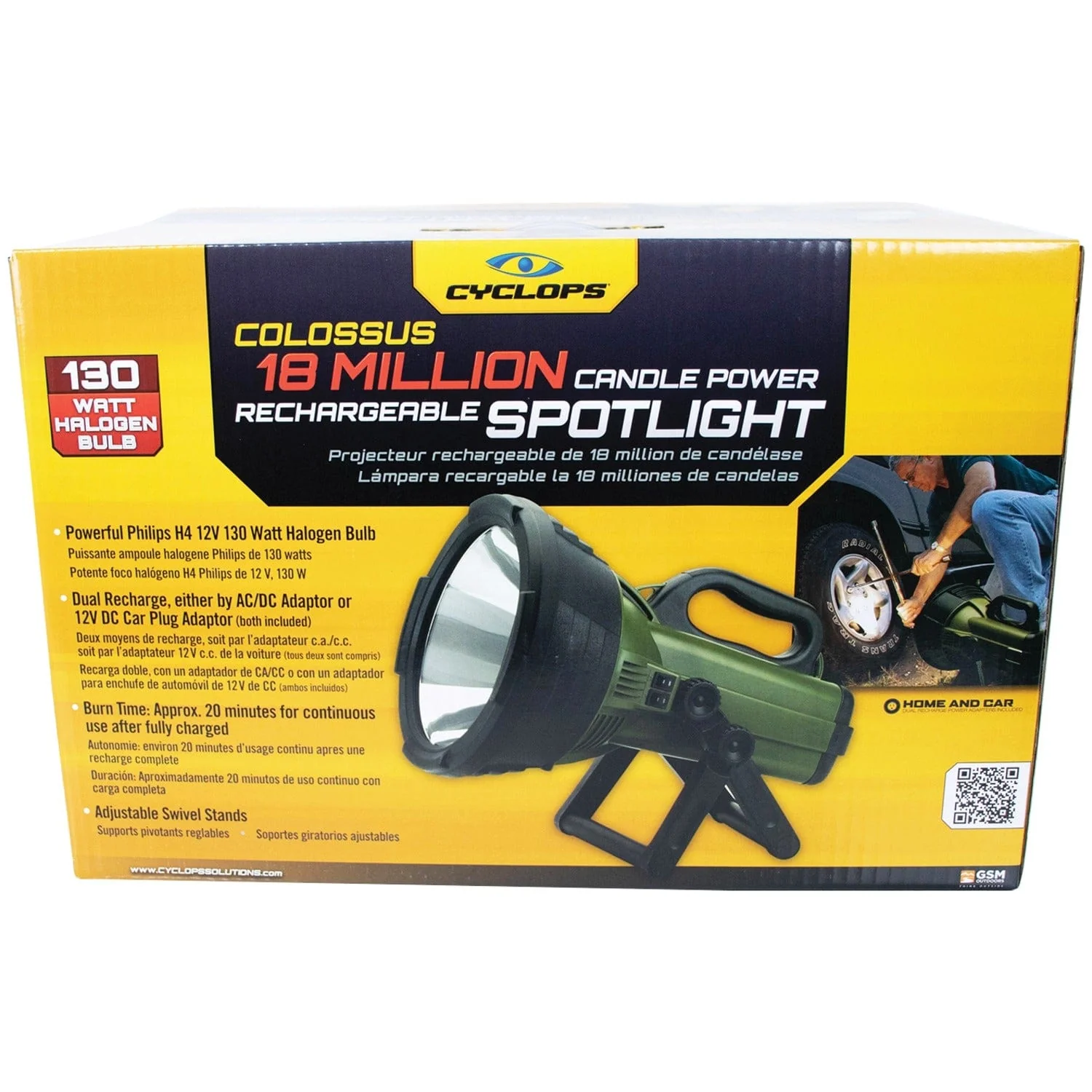 Cyclops Colossus 18 Million Candlepower Rechargeable Spotlight - Image 2