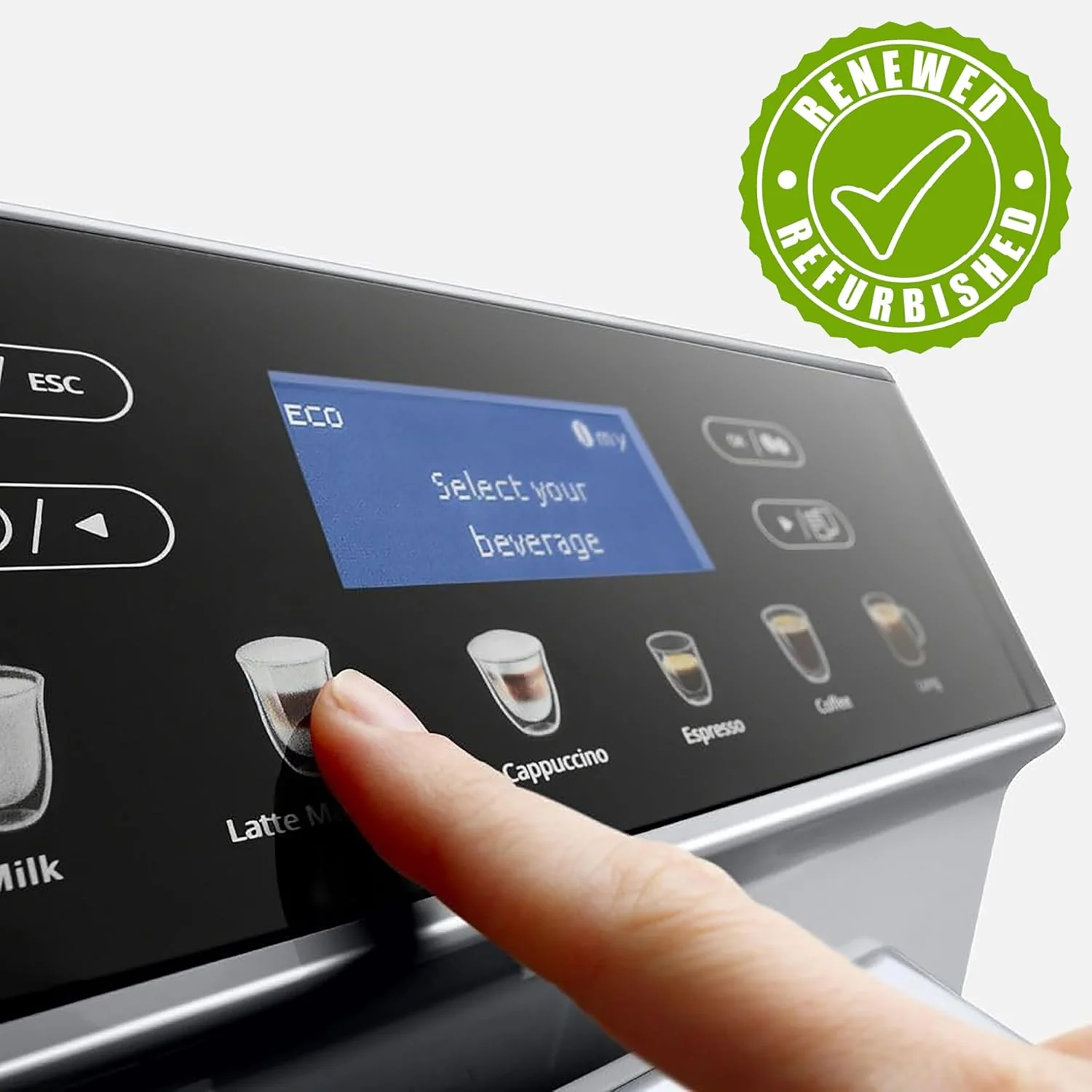 De'Longhi Eletta Evo Fully Automatic Espresso Cappuccino Coffee Maker with One Touch Latte Crema System - Certified Refurbished - Image 2