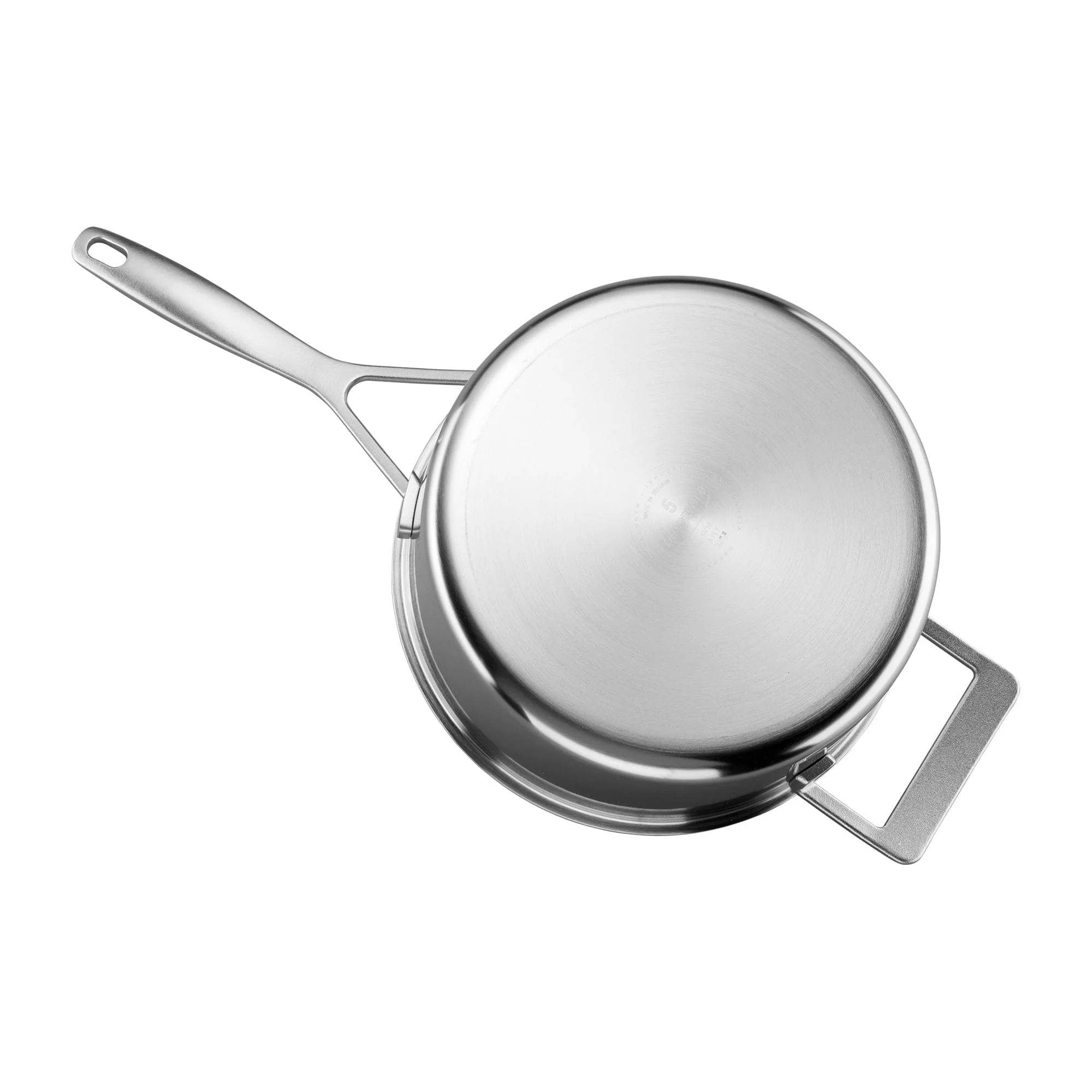 Demeyere Industry 5-Ply 4-qt Stainless Steel Saucepan with Handle Helper - Image 3