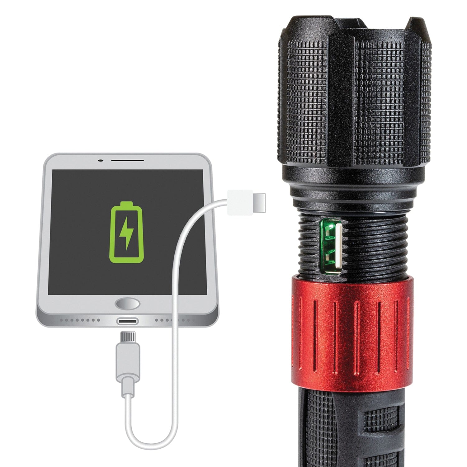 Dorcy 1,000-Lumen USB Rechargeable Flashlight with Power Bank - Image 2