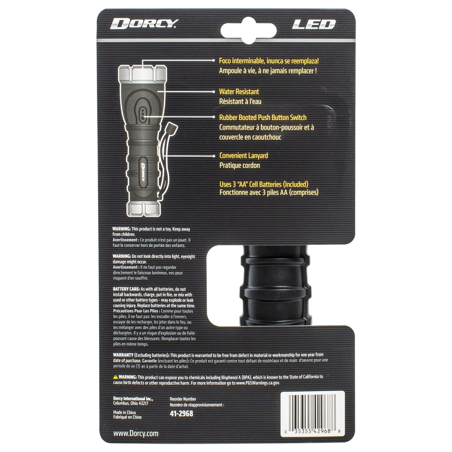 Dorcy 250-Lumen TPE-Rubber LED Flashlight - Image 2