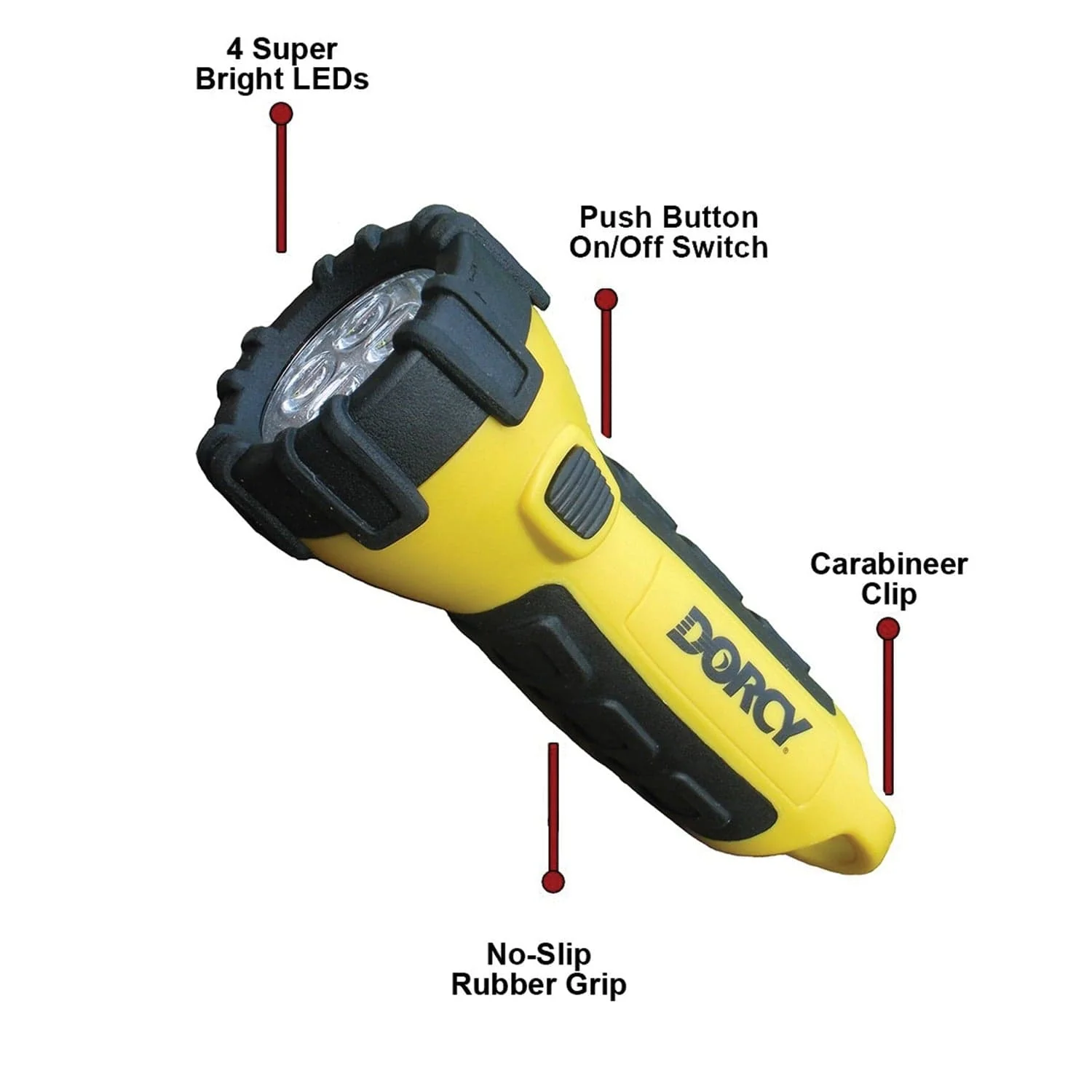 Dorcy Active Series 150-Lumen LED Carabiner Waterproof Flashlight - Image 4