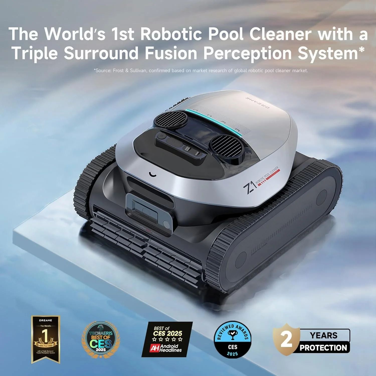 Dreame Z1 Pro Cordless Robotic Pool Cleaner, LiFi Remote Control, 8000 GPH Suction, Waterline Cleaning, Auto-Retrieval, Above and In-Ground Pools - Image 2
