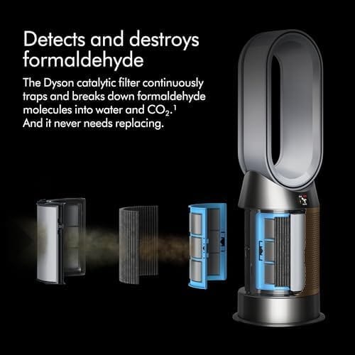 Dyson HP09 Purifier Hot+Cool Formaldehyde, White/Gold - Image 7