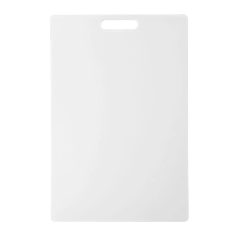 Farberware Extra-Large Plastic Cutting Board, Dishwasher- Safe Poly Chopping Board for Kitchen Meal Prep with Easy Grip Handle, 12x18-inch, White - Image 2