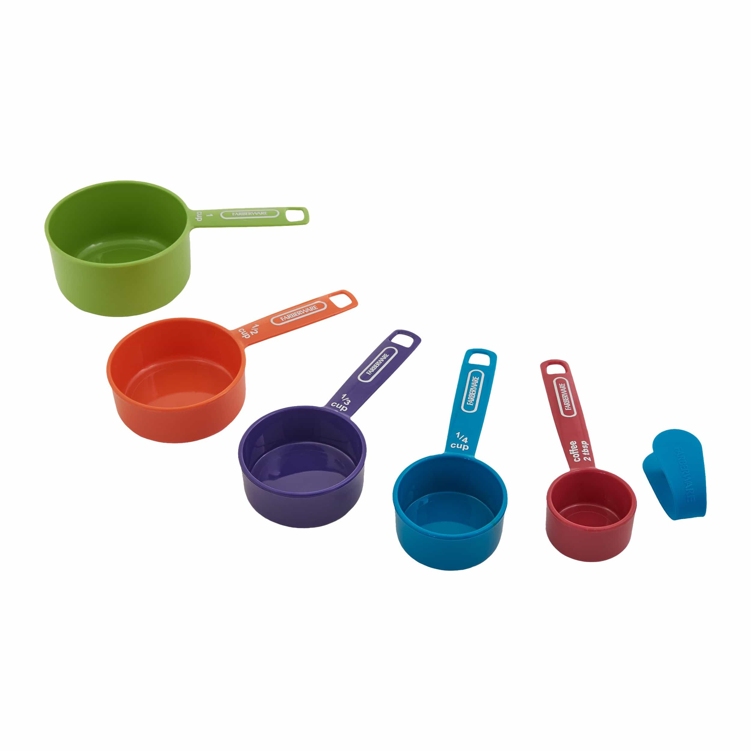 Farberware Professional Plastic Measuring Cups with Coffee Spoon, Set of 5, Colors may vary - Image 6