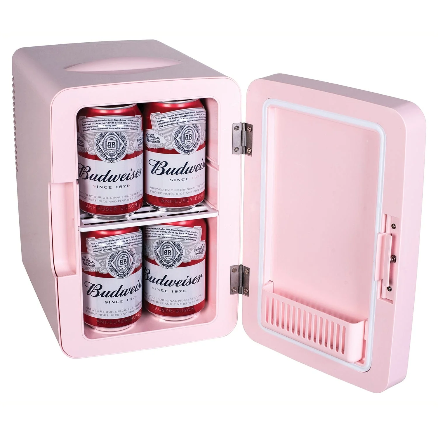 Frigidaire 6.5-Liter 9-Can Mini Portable Personal Fridge with Lighted Mirror Door, Pink - Image 4