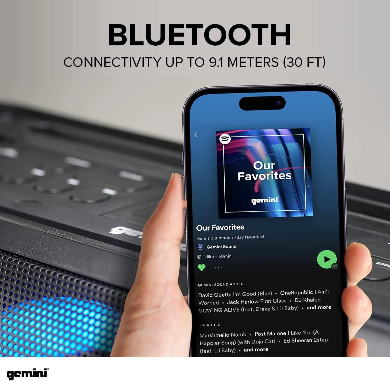 Gemini 2000 Watt Bass Boost Bluetooth Music System - Image 10