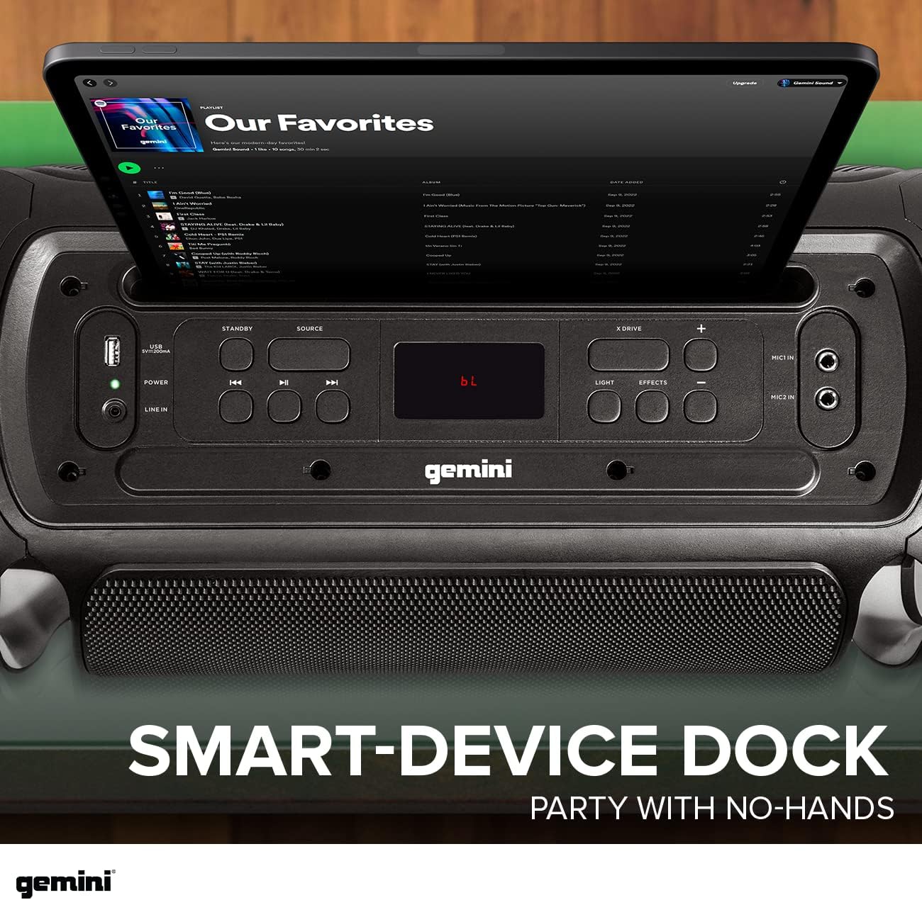 Gemini 2000 Watt Bass Boost Bluetooth Music System - Image 6