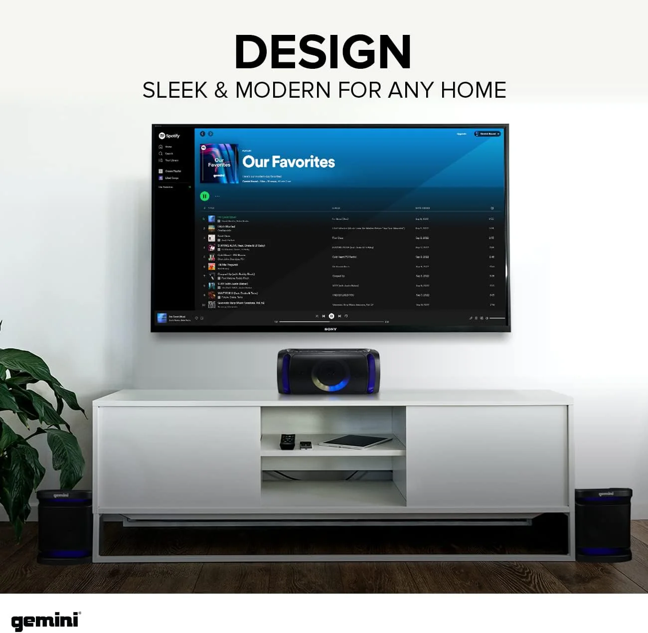 Gemini 2000 Watt Bass Boost Bluetooth Music System - Image 7