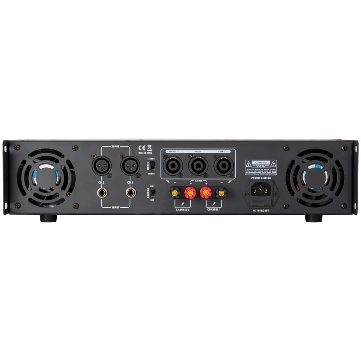 Gemini 2000-Watt-Peak 2.0-Channel Bridgeable Rack-Mountable Professional Power Amplifier for PA Systems and DJ Rigs, XGA-2000 - Image 2