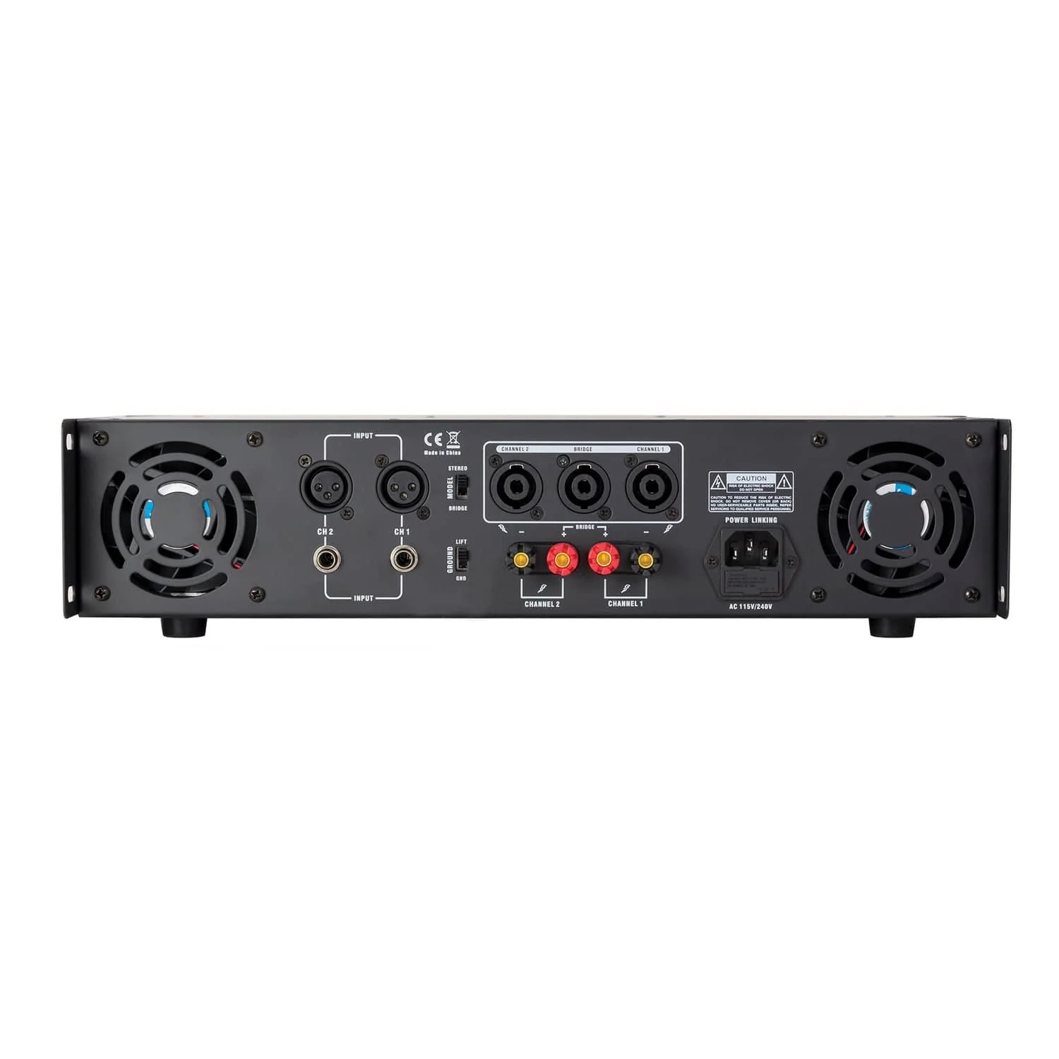 Gemini 5000-Watt-Peak 2.0-Channel Bridgeable Rack-Mountable Professional Power Amplifier for PA Systems and DJ Rigs, XGA-5000 - Image 3