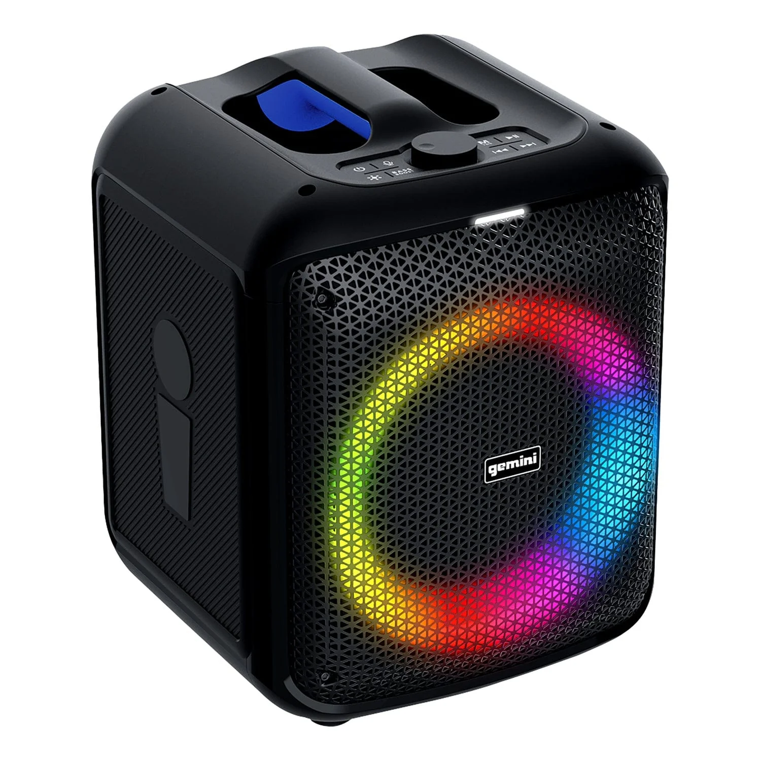 Gemini GGO Series Portable Bluetooth TWS Karaoke Speaker with Lights, Microphone, and Remote, Black, GGO-650L - Image 2