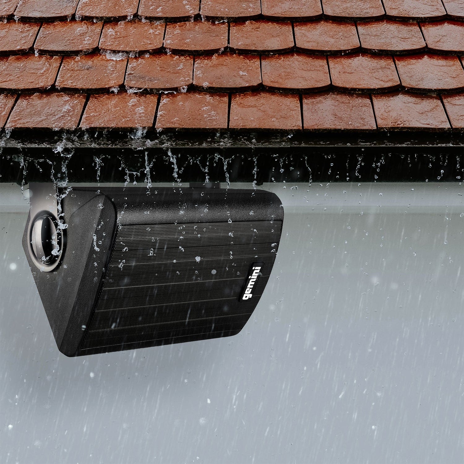 Gemini GHSI Series GHSI-W650BT-PR Outdoor Bluetooth 300-Watt-Peak Outdoor Speaker Set with Mounting Brackets and Remote, 2 Count, Black - Image 2