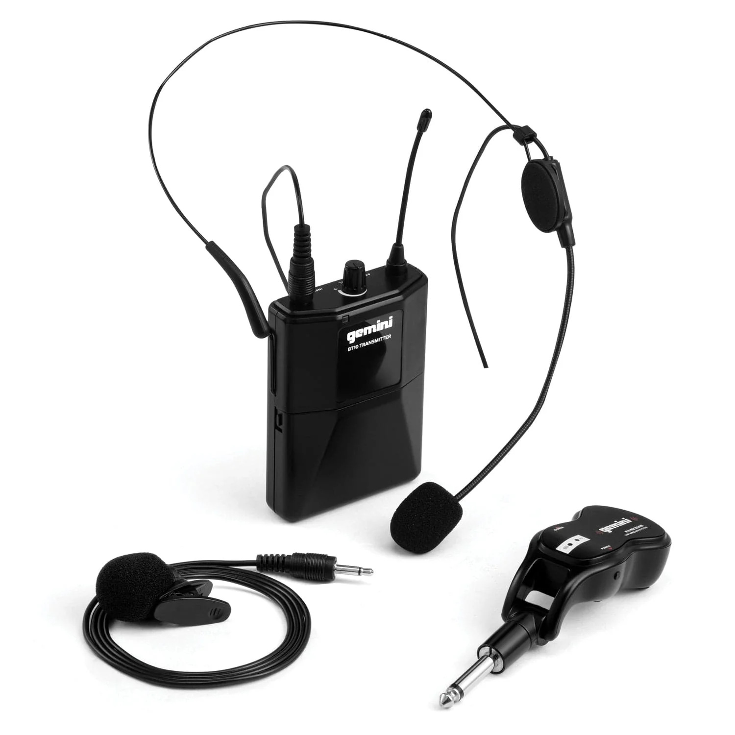Gemini GMU-HSL100 UHF Single-Channel Wireless Microphone System with Headset Microphone and Lavalier Microphone - Image 2
