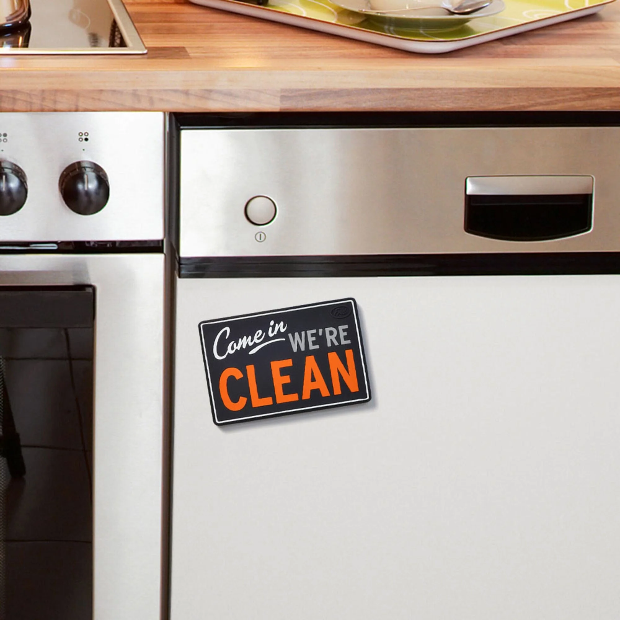 Genuine Fred FLIPSIDE Dishwasher Sign, Self-Adhesive Magnet, Kitchen Gadget - Image 3