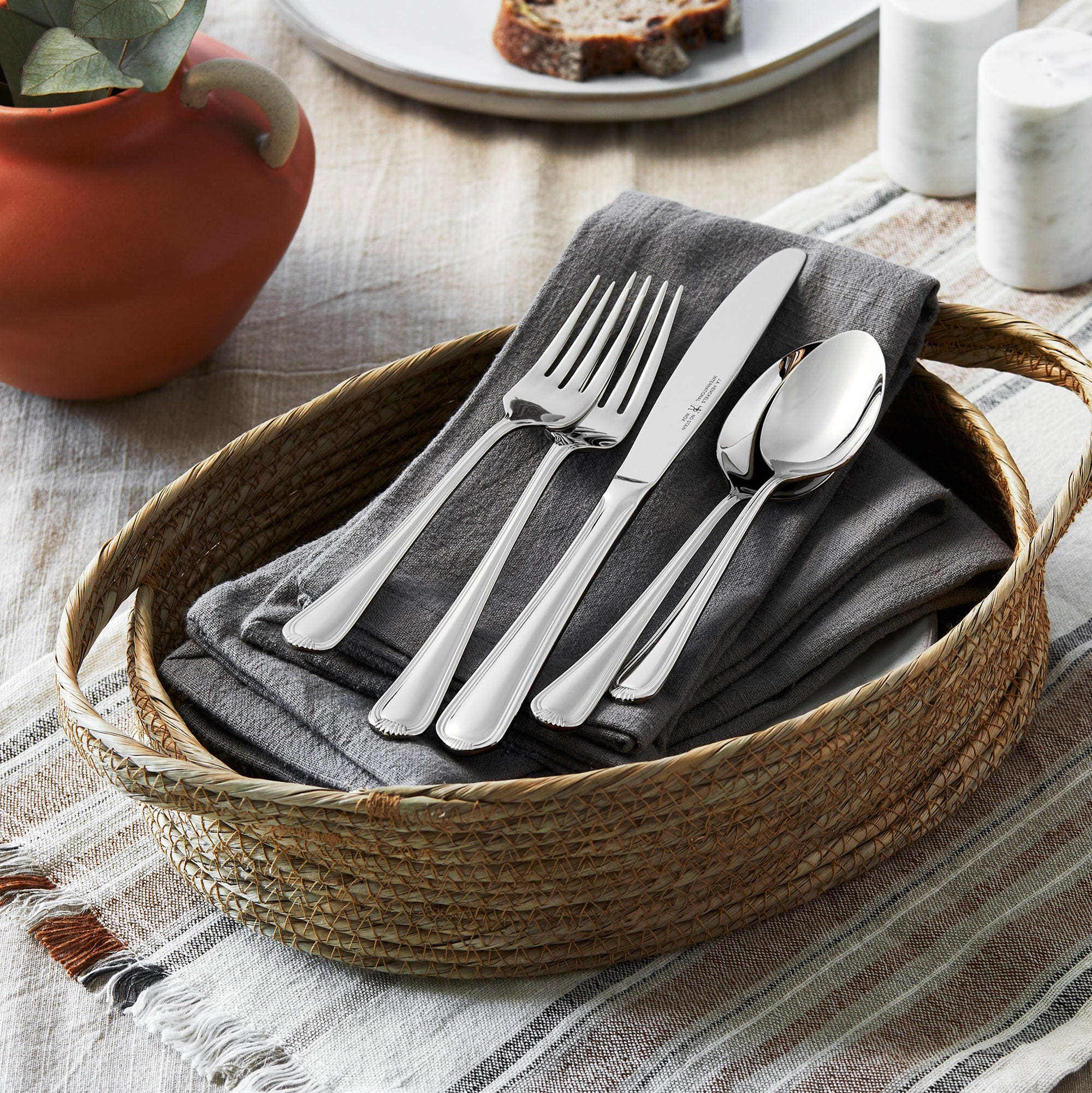 Henckels Alcea Flatware Set, 65-Piece, Silver - Image 6