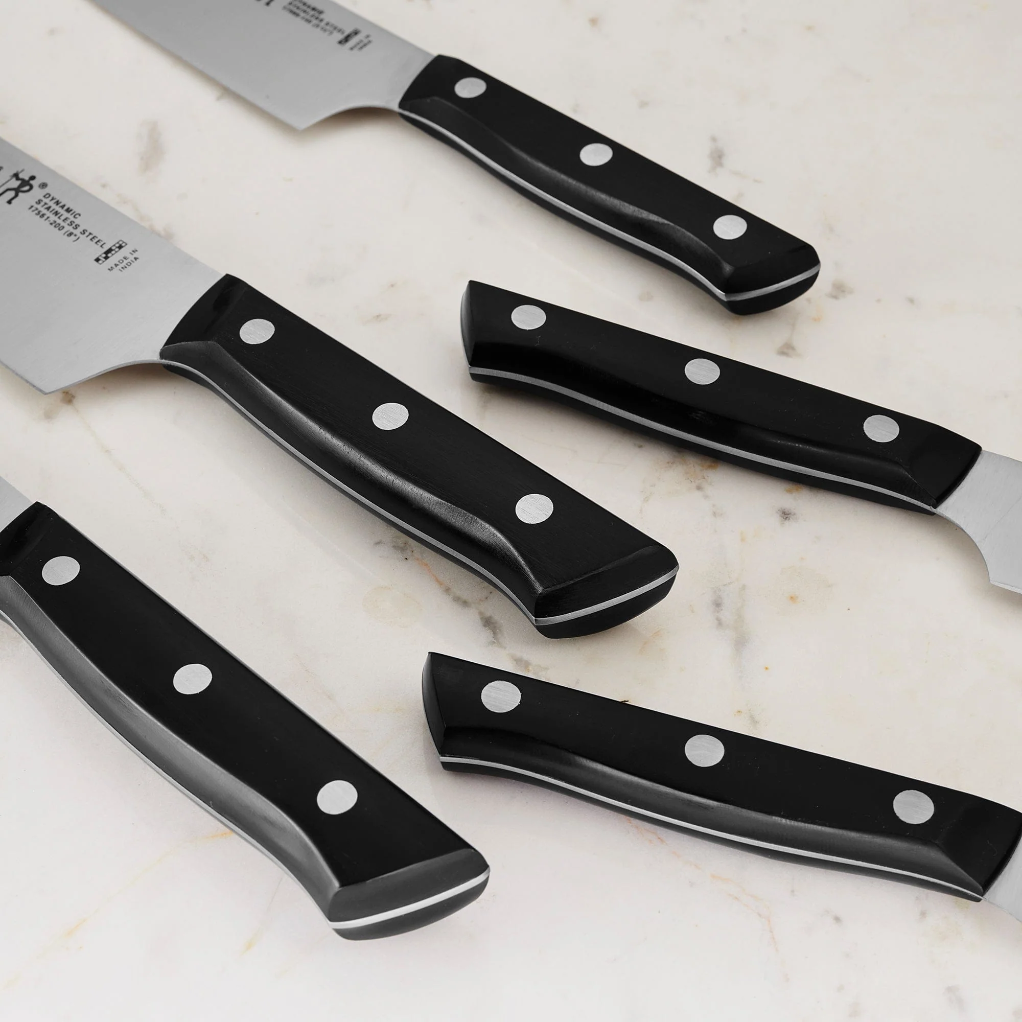 Henckels Dynamic Razor-Sharp 15-pc Knife Set, German Engineered, Chefs Knife, Dark Brown - Image 5