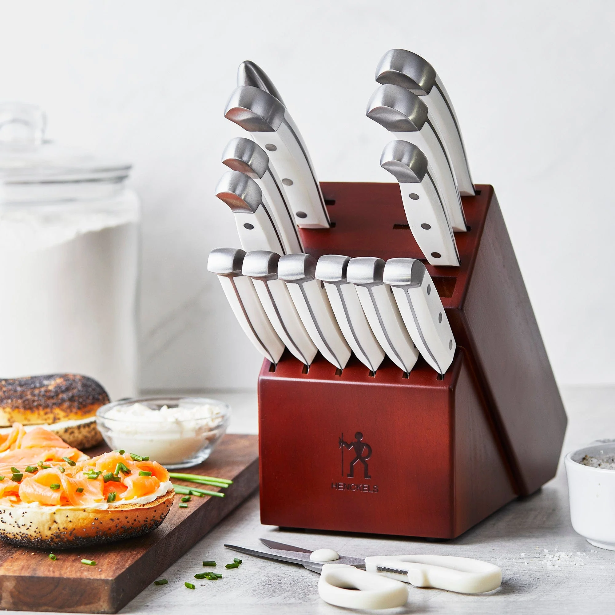 Henckels Statement 15-pc Knife Block Set - White Handles - Image 4