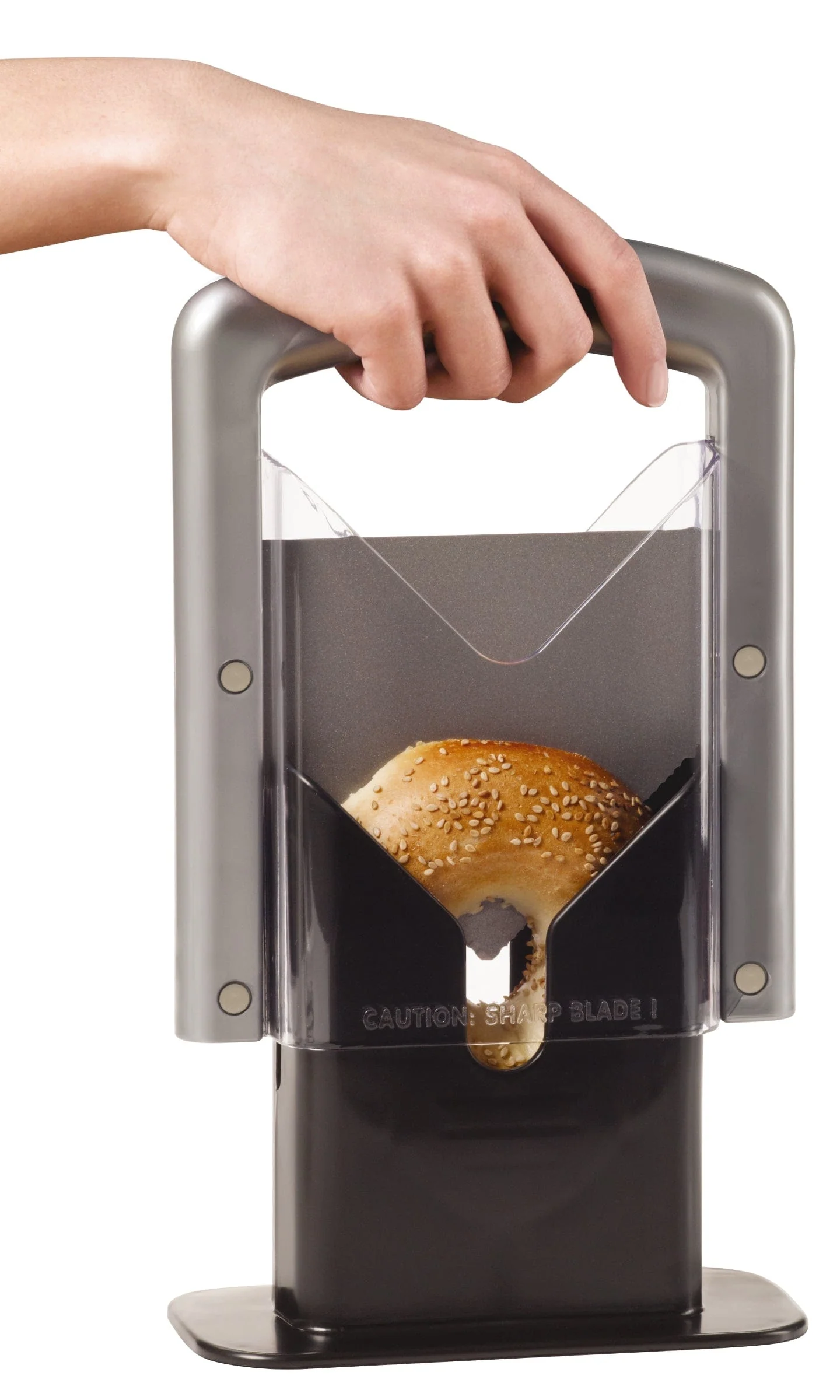 Hoan The Original Bagel Guillotine Universal Slicer, Silver, 9.25-Inch - Image 2