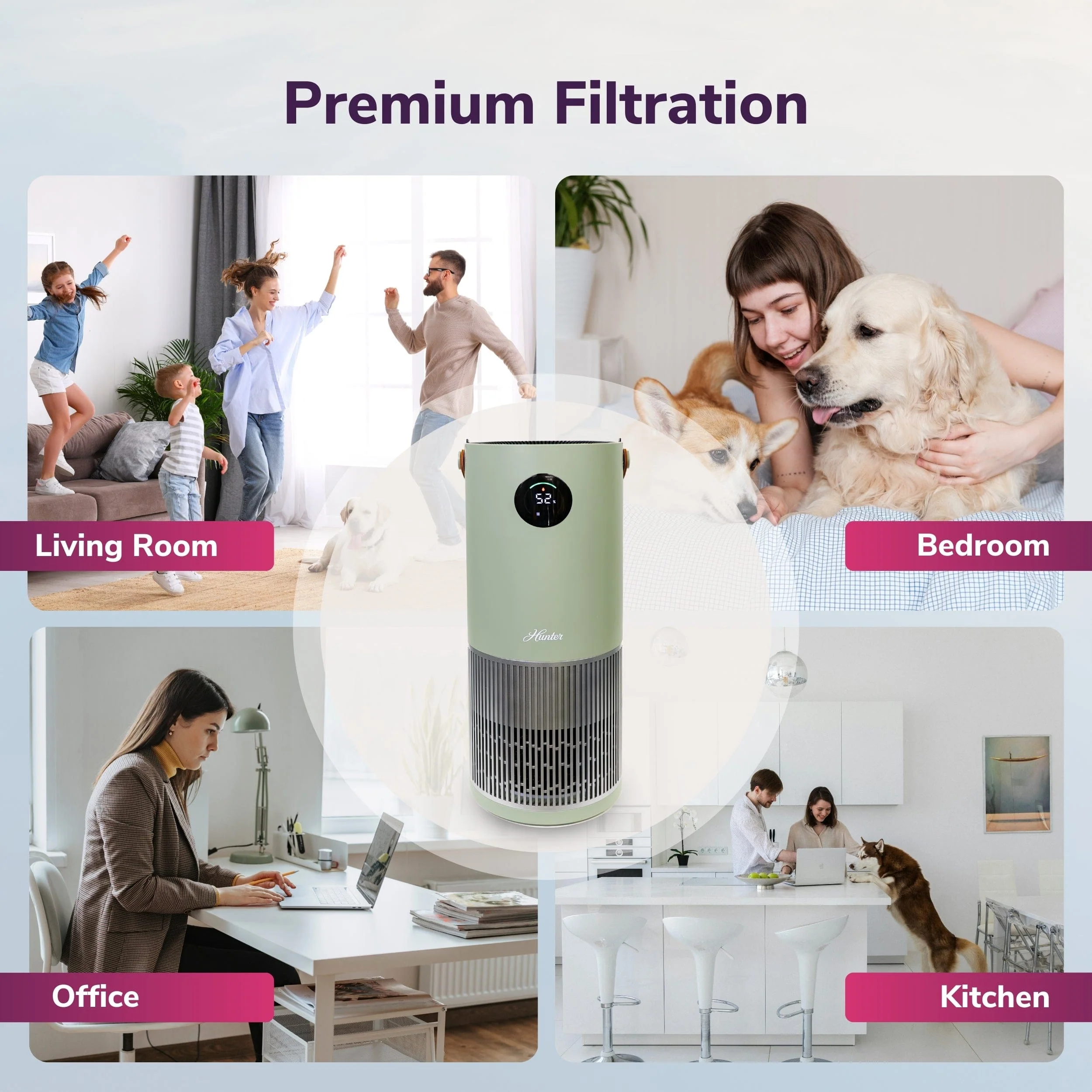 Hunter 2-in-1 True HEPA Mist-Free Air Purifier & Humidifier, HPH625 - Image 15