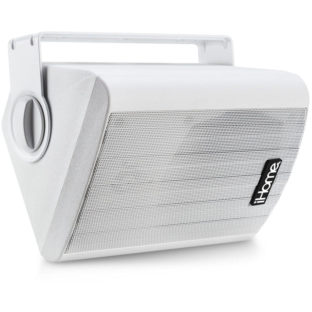 iHome Weatherproof Outdoor Bluetooth Speakers, 100 Watts, Pair, Patio/Deck Audio, White - Image 6