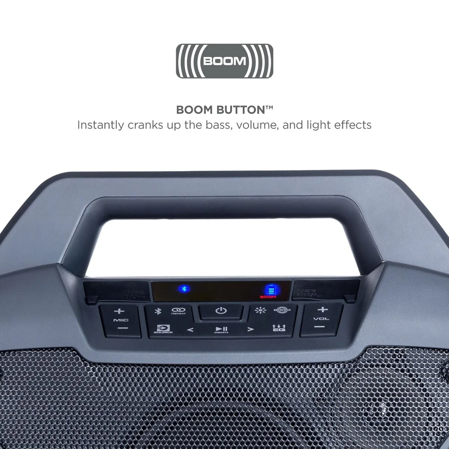 ION Game Day Primetime Portable Bluetooth Speaker with Lights and FM Radio, Black - Image 2