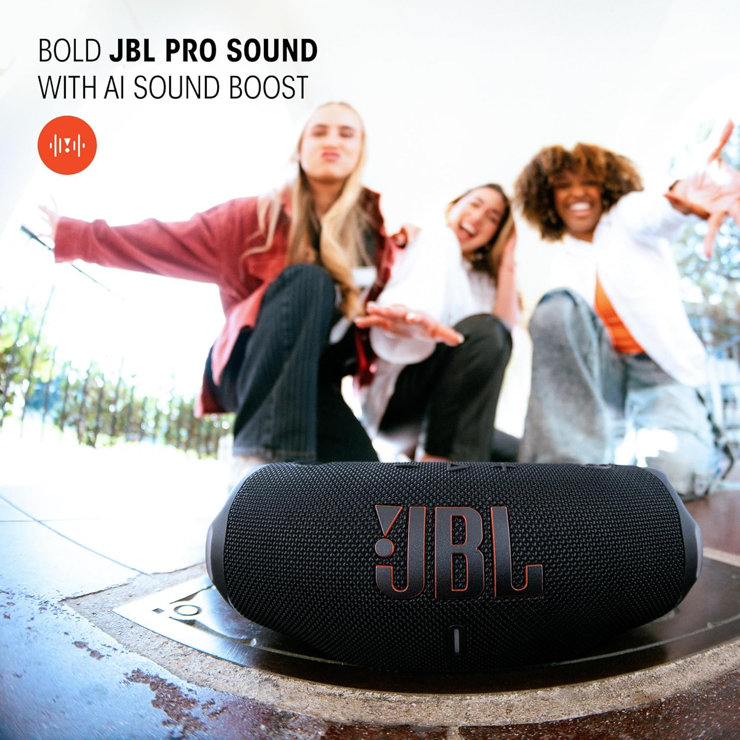 JBL Charge 6 Portable Waterproof Speaker with Built-in Powerbank, Red - Certified Refurbished - Image 3