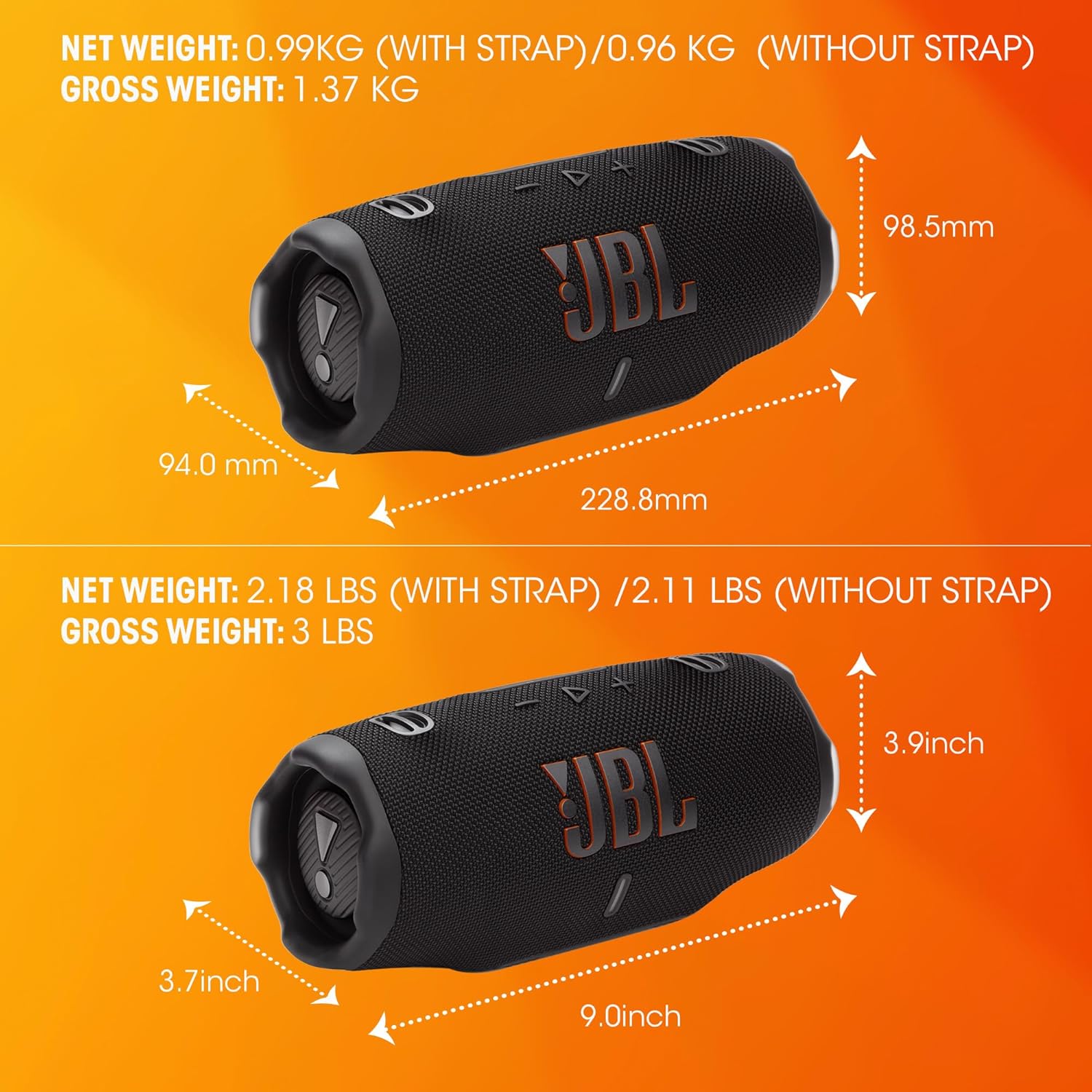 JBL Charge 6 Portable Waterproof Speaker with Built-in Powerbank, Red - Certified Refurbished - Image 6