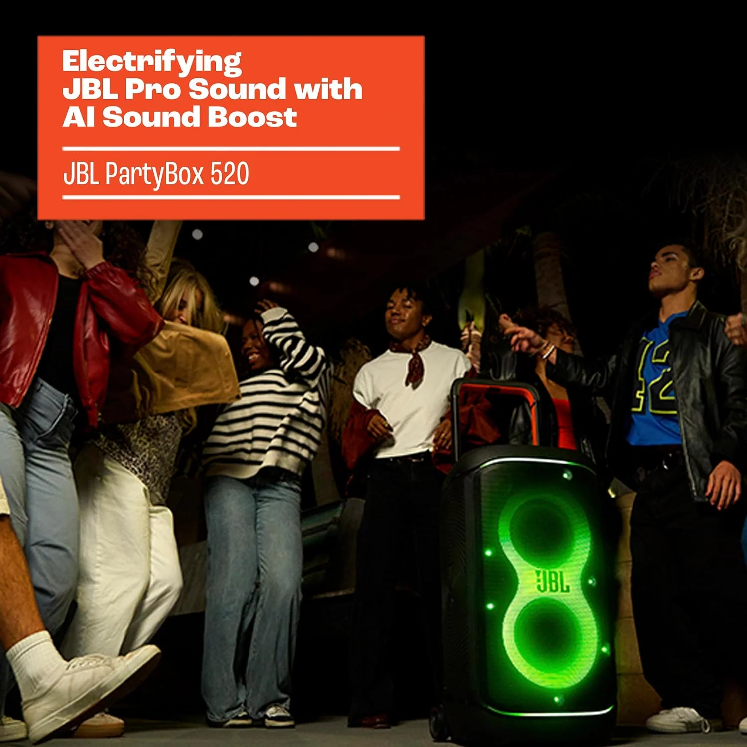 JBL PartyBox 520 Portable Floor Standing Bluetooth Speaker, Black - Certified Refurbished - Image 3