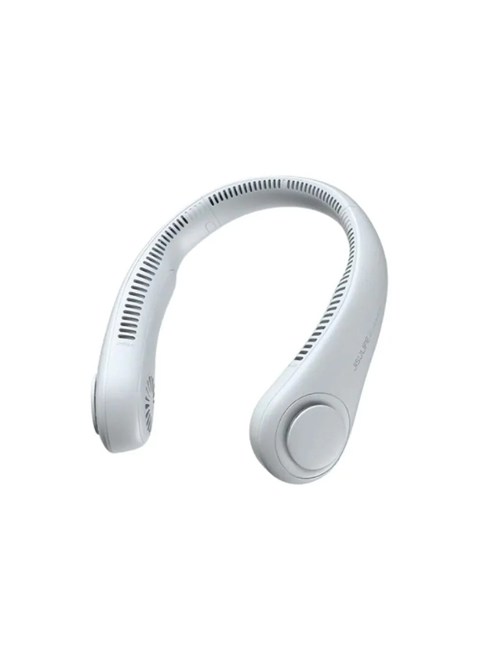 JisuLife Portable Neck Fan, Hands-Free Bladeless, 5-Speed, Wearable Personal Fan, Twistable, Rechargeable, White/Light Grey - Image 3