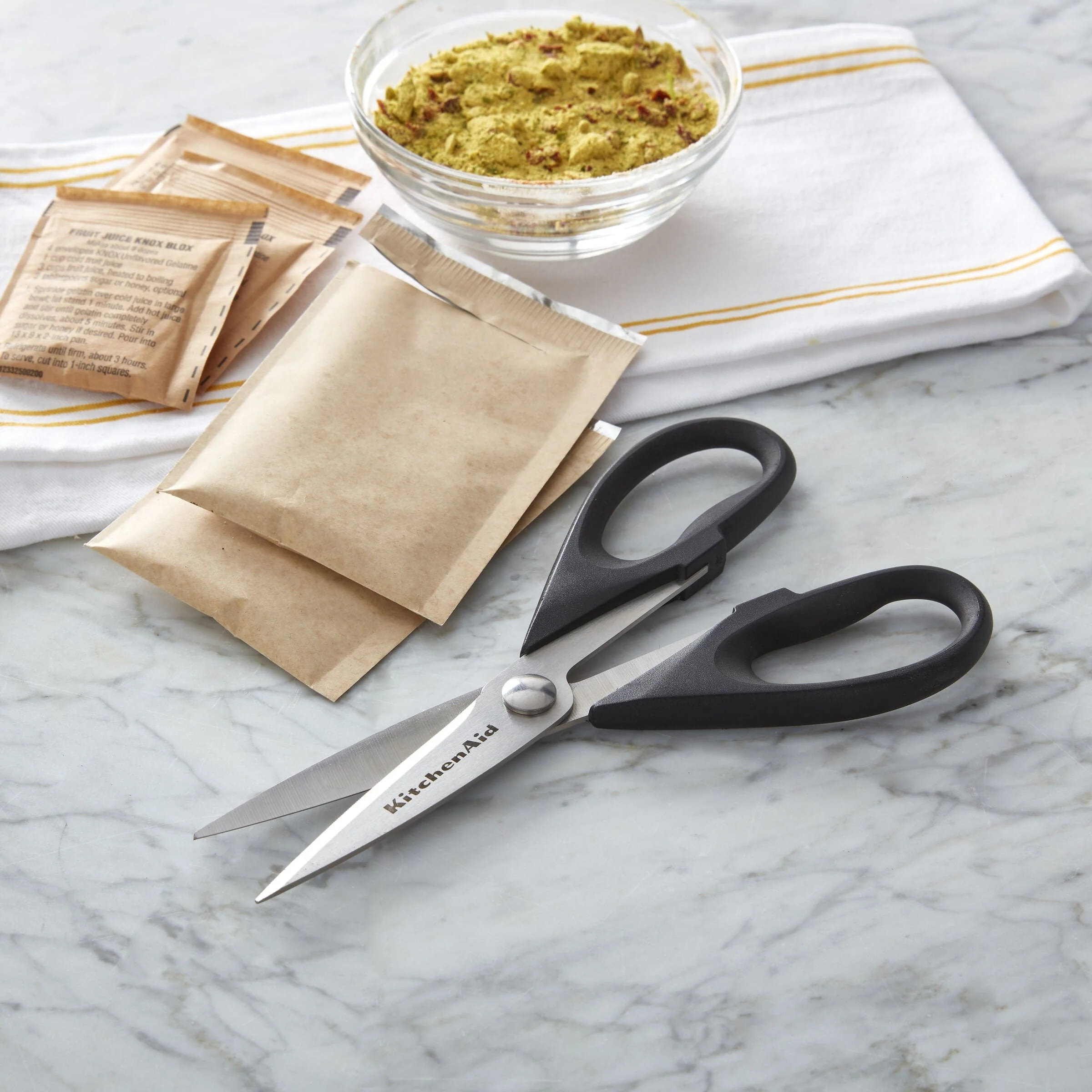 KitchenAid All Purpose Kitchen Shears with Protective Sheath for Everyday use, Dishwasher Safe Stainless Steel Scissors with Comfort Grip, 8.72-Inch, Black - Image 4